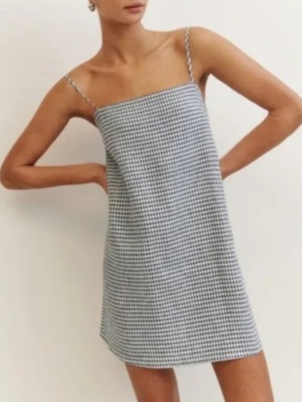 REFORMATION aubree linen mini dress M